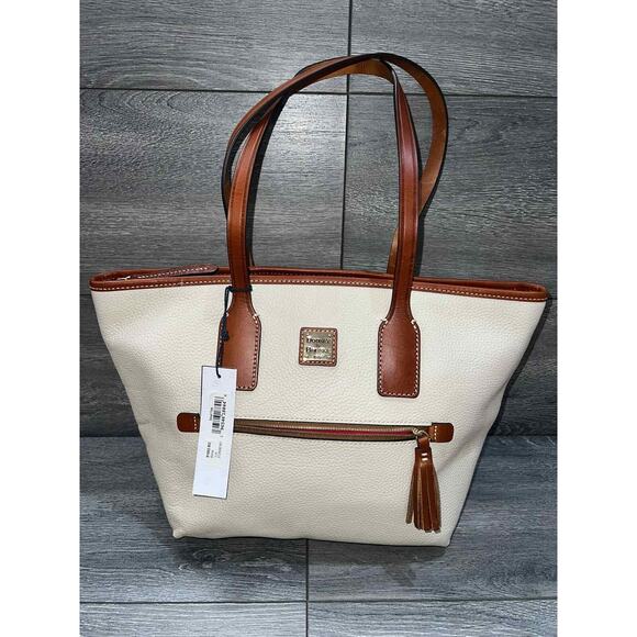 Dooney & Bourke Handbags - Dooney & Bourke Pebble Leather Small Tote Bone bag A625201